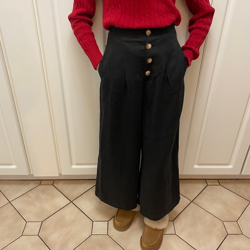 Zara TRF Wide pants with buttons